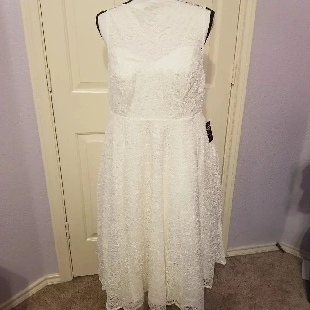 Torrid Lace Bridal Wedding Ivory Dress 14 - Picture 5 of 8